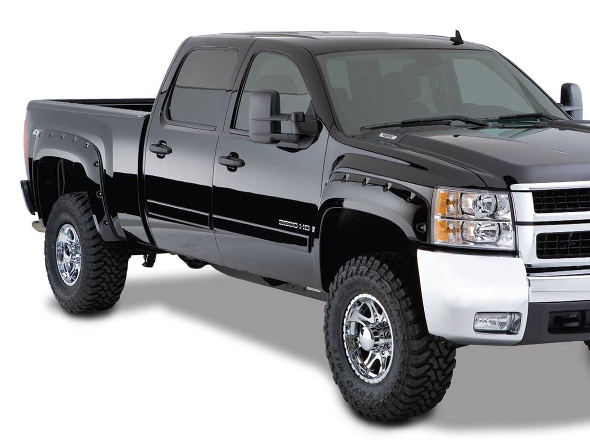 Husky Liners 2804924 Pocket Style Fender Flares Fits 2007-2013 Chevy Silverado 1500, 2007-2014 Silverado 2500/3500, 6'6", 8' Bed