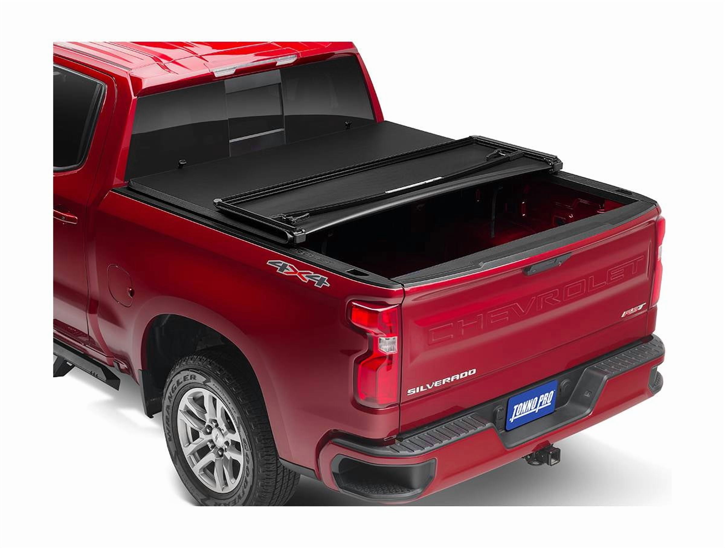 RealTruck Tonno Pro TonnoFold Tri-Fold Soft Folding Tonneau Cover Fits 14-19 Chevy Silverado/Sierra 1500, 15-19 2500/3500 6'6" Bed