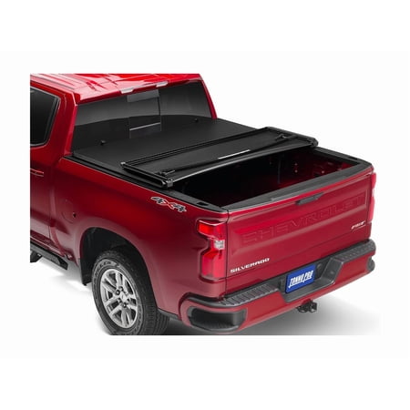 RealTruck Tonno Pro TonnoFold Tri-Fold Soft Folding Tonneau Cover Fits 2019-2024 Chevy/GMC Silverado/Sierra, works w/ MultiPro/Flex tailgate (w/o factory side boxes) 5'8" Bed