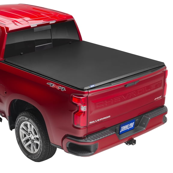 Tonno Pro | Hard Fold, Hard Folding Truck Bed Tonneau Cover Fits 2017 - 2021 Nissan Titan (includes track sys. clamp kit) 5' 7" Bed