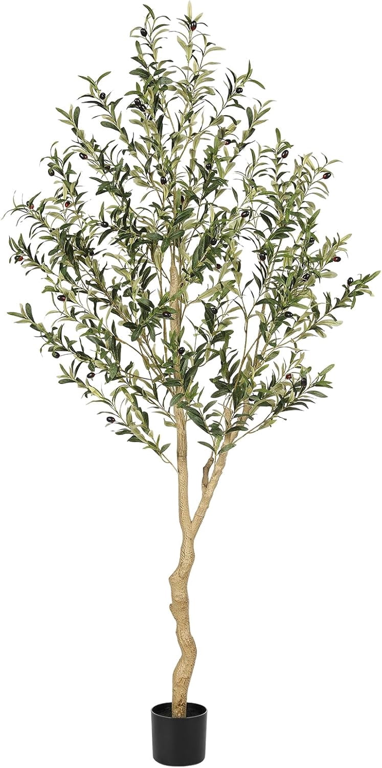 Realead 6ft Faux Olive Tree, Tall Olive Tree Plants, Fake Potted Olive ...