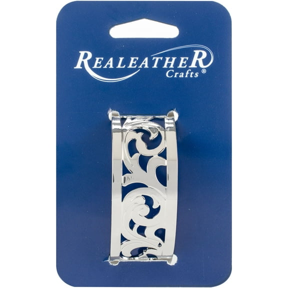 Realeather Crafts Filigree Bracelet 1"-Chrome Francisco