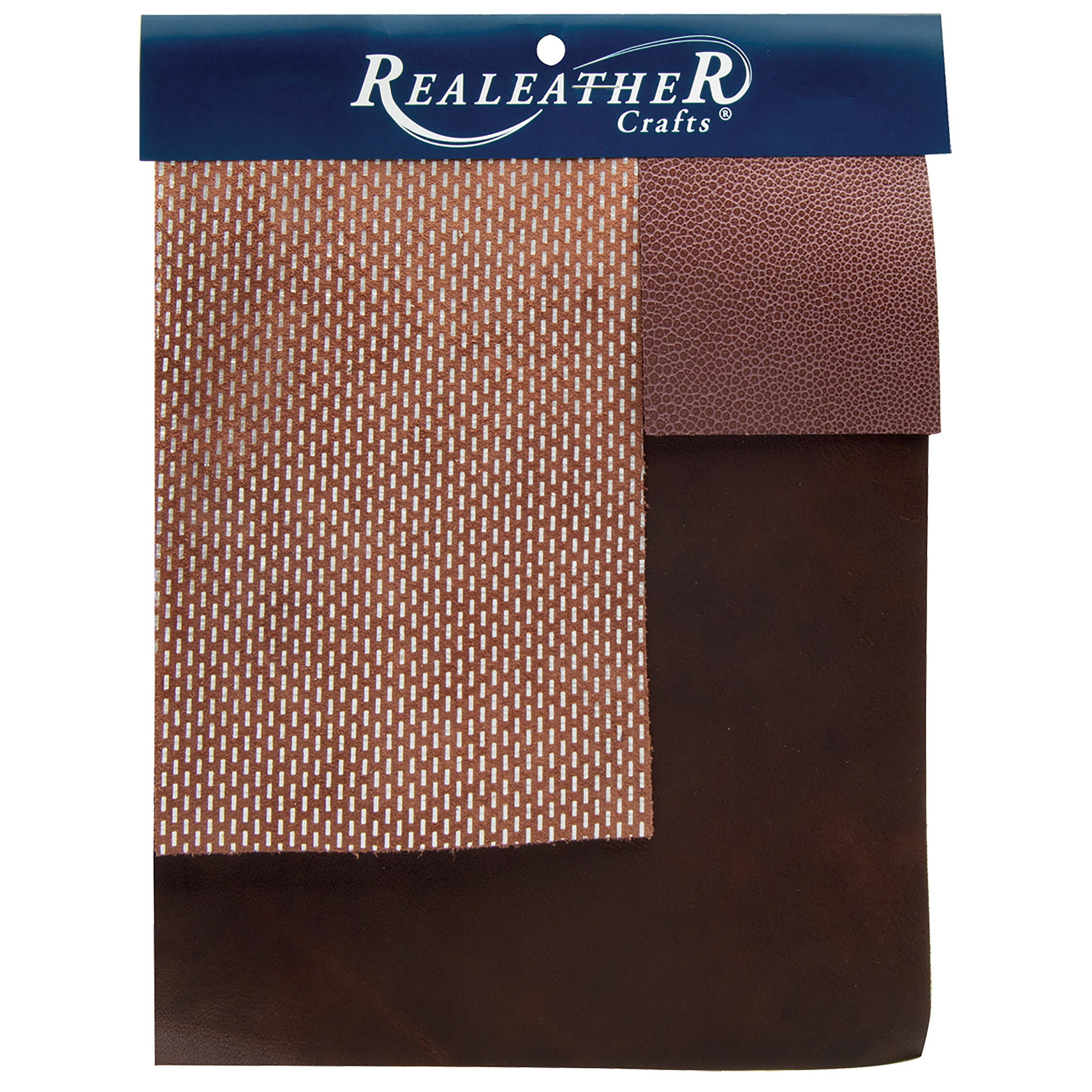 Assorted Brown Leather Trim Pack, 3 Pieces