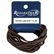 Realeather(R) Crafts Deerskin Lace 3/16"X2yd Packaged-Chocolate