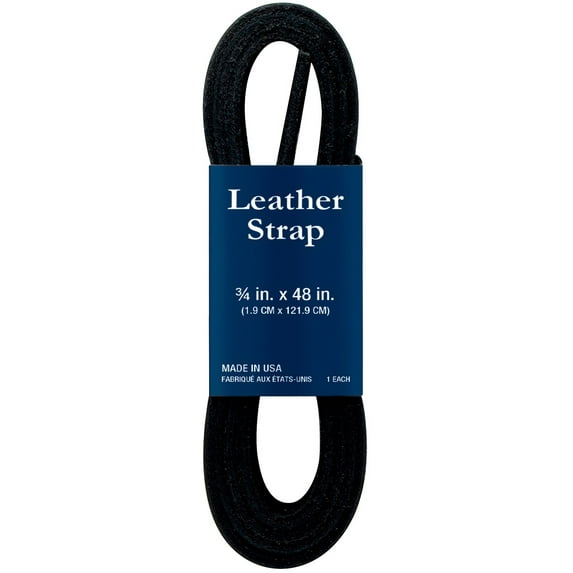 Realeather(R) Crafts Leather Strap 3/4"X48"-Black
