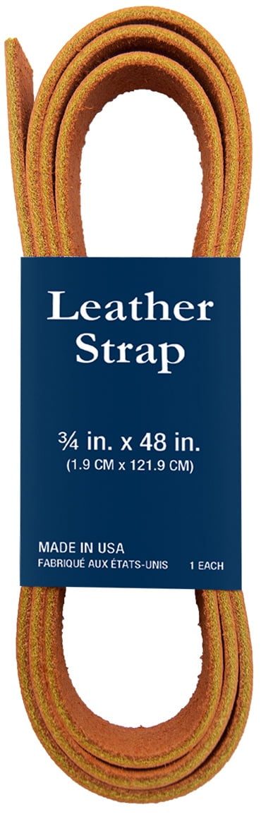 Leather Straps for Crafts, 3/4 Wide Leather Strips(Black)