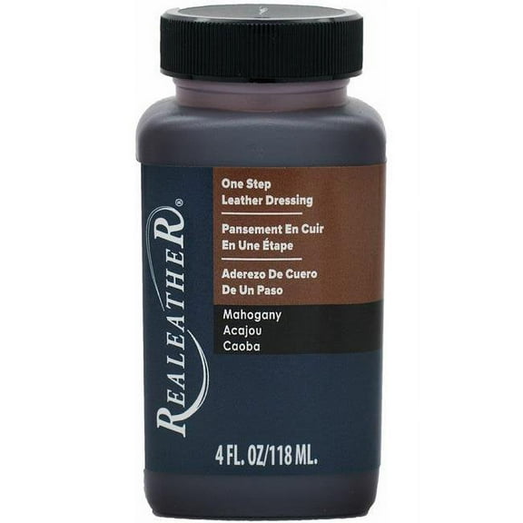 Realeather One Step Leather Dressing - Mahogony, 4 oz