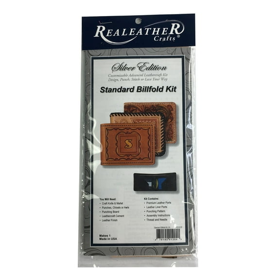 Realeather(R) Crafts Silver Edition Standard Billfold Kit