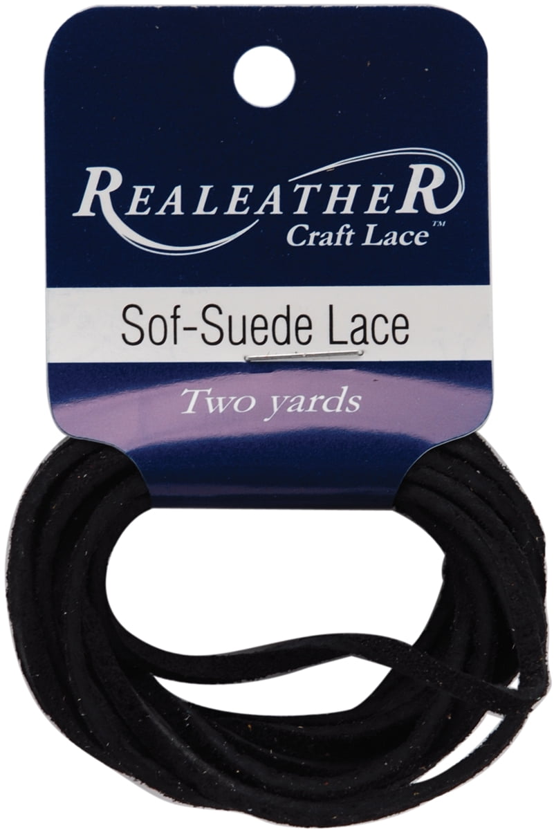 Realeather(R) Crafts Sof-Suede Lace 3/32"X2yd-Black