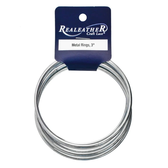 Realeather(R) Crafts Zinc Metal Rings-3" 6/Pkg