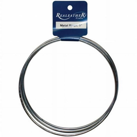 Realeather(R) Crafts Zinc Metal Rings-5" 4/Pkg