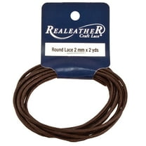 Realeather Round Leather Lace, Brown, 2mm x 72"