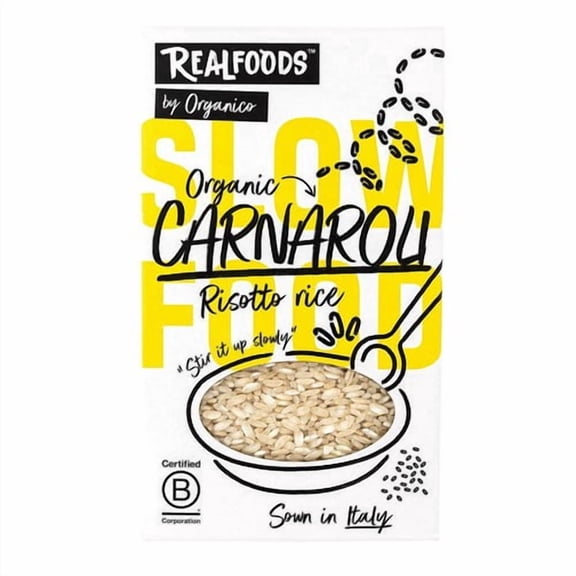 Realfoods Organic Carnaroli Risotto Rice 500g, British Import (Pack of 3)