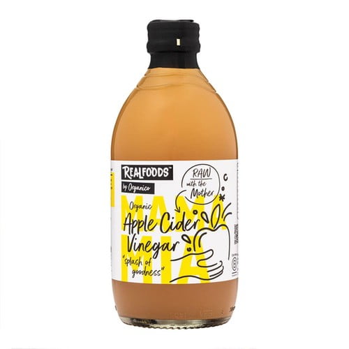 Realfoods Organic Raw Apple Cider Vinegar 500ml, British Import (Pack of 2)