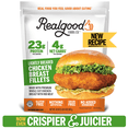 thumbnail image 1 of Realgood Foods Co. Lightly Breaded Chicken Breast Fillets, 20 oz Bag (Frozen), 1 of 9