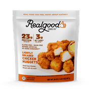 Realgood Foods Co. Lightly Breaded Chicken Breast Nuggets, 20 oz Bag (Frozen)