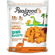 Realgood Foods Co. Lightly Breaded Dino Chicken Nuggets, 20 oz Bag (Frozen)