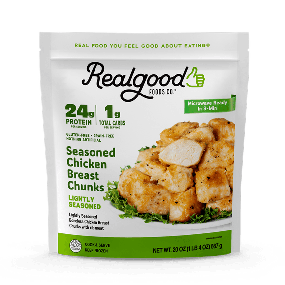 Realgood Foods Co. Lightly Seasoned Chicken Breast Nuggets, 20 oz Bag (Frozen)