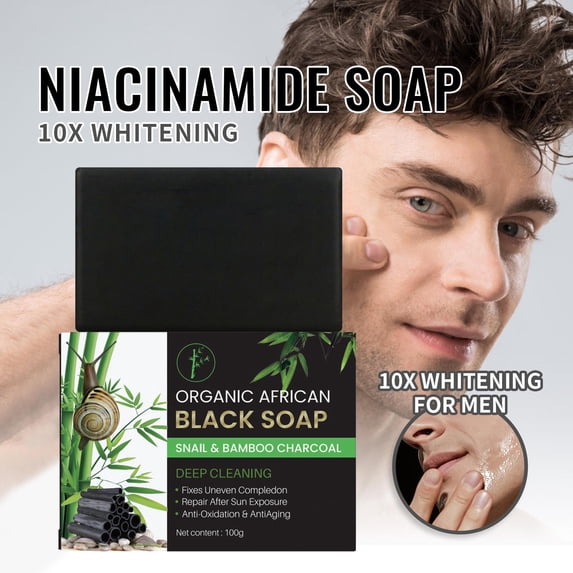 Realhomelove Activated Charcoal Soap Bar,Black Soap Bar for Detoxifying Skin, Body Soap Natural Facial Cleanser , Carbonic Soap Bar & Vegan Black Bar Soap for Oily Skin(B)