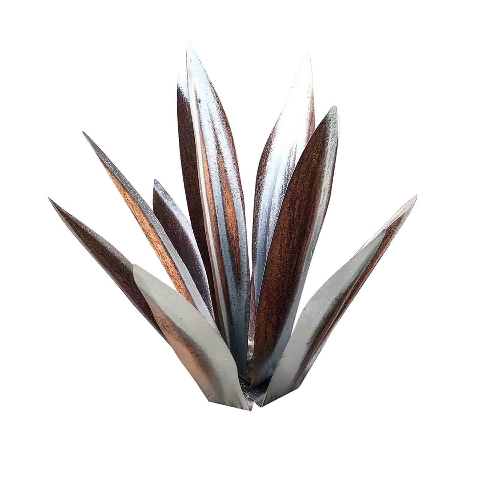 Realhomelove Metal Agave Yard Art, Tequila Rustic Garden Sculpture Statue, Metal Agave Plants Outdoor Decor, Agave Metal Plants for Yard, Garden Lawn Ornaments