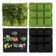 thumbnail image 1 of Reali 9 Pockets Wall Hanging Planting Pot Green black Plant Grow Planter Vertical Garden Bag Supplies Bags Garden Tool, 1 of 10