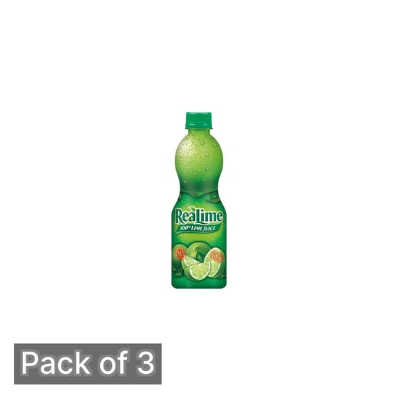 Realime 100% Lime Juice, 15 fl oz Bottle (Pack of 3)