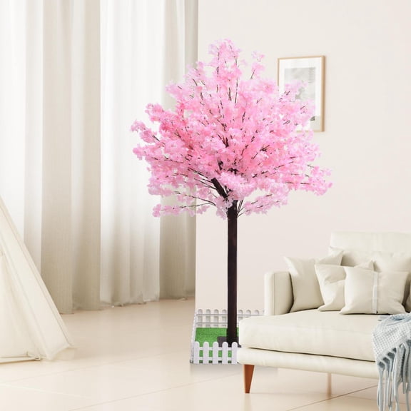 Realistic 180cm Artificial Blossom Tree - White/Pink Flowering Branches for Christmas, Wedding & Restaurant Centerpieces