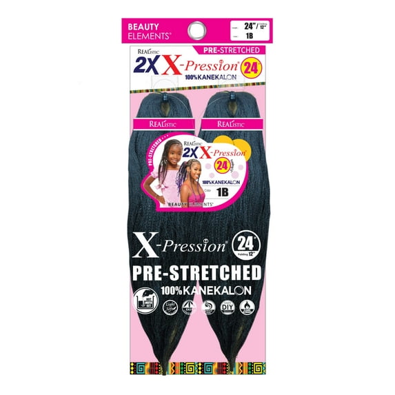 Realistic 2x X-Pression Braid 24" Synthetic Braiding Hair Pack