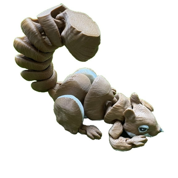Realistic 3D Print Squirrel Figurine Movable Joints Desk Decoration For Home Office Animal Lover Gift