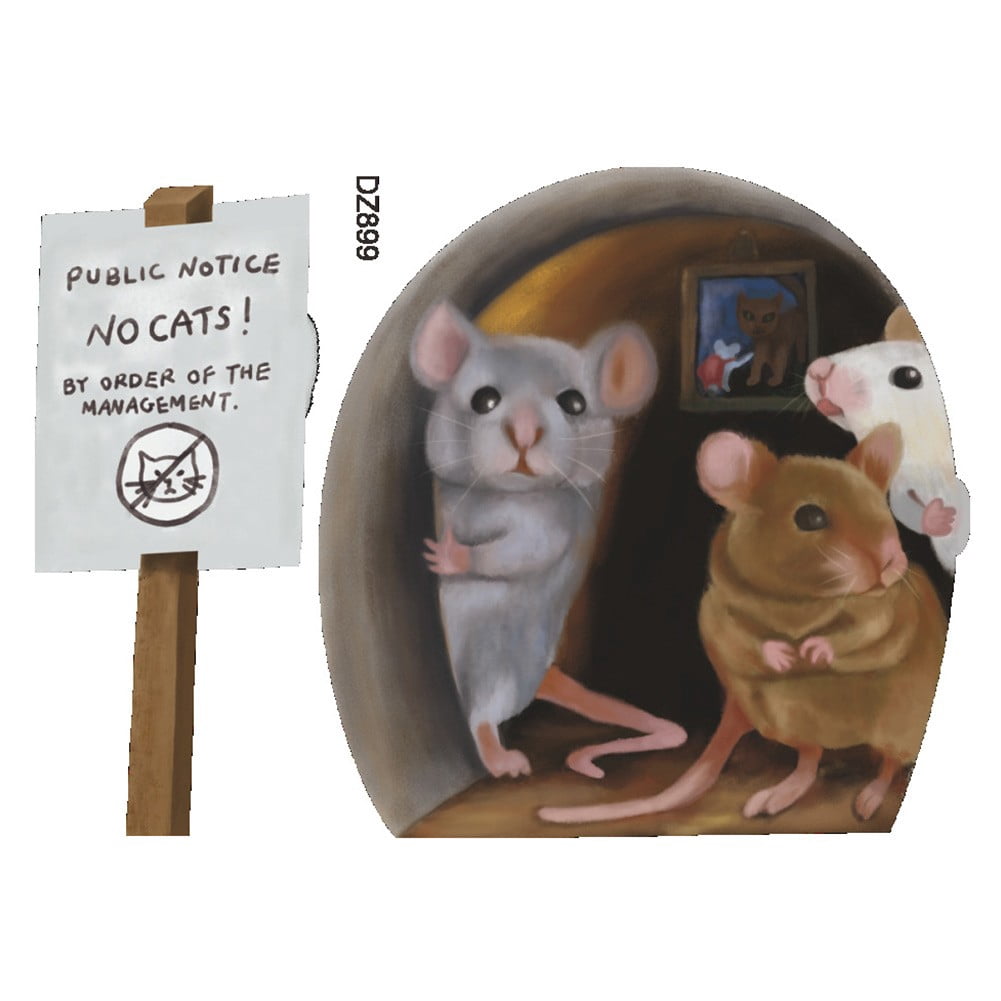 Realistic 3D Wall Sticker Mouse In A Hole Unique Sticker Indoor Outdoor ...