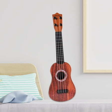 Realistic 4 Strings Soprano Ukulele Instrument,Early Education Toy Strumming Training,21 inch Ukulele Guitar for Children Kids Beginners