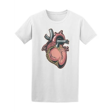Realistic Anatomical Red Heart T-Shirt Men -Image by Shutterstock, Male x-Large