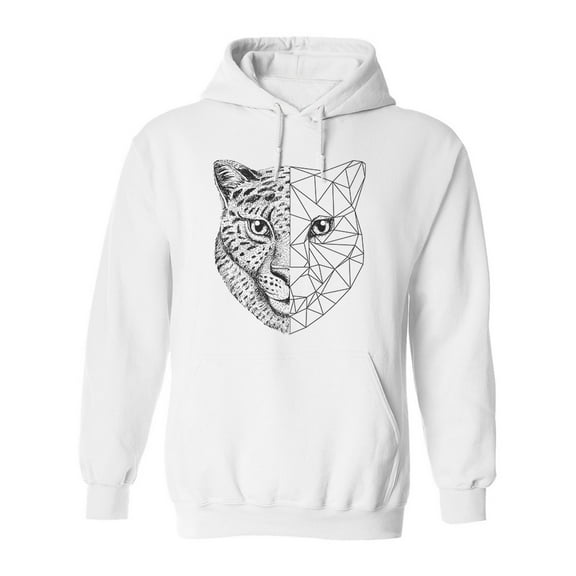 Realistic And Polygonal Cheetah Hoodie Men -Image by Shutterstock, Male x-Large