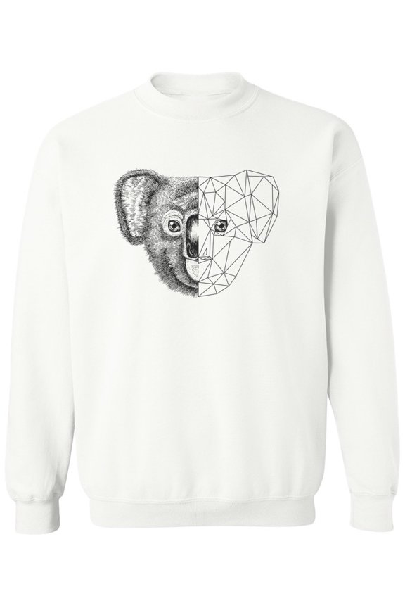 Realistic And Polygonal Koala. Sweatshirt Men -Image by Shutterstock, Male Large