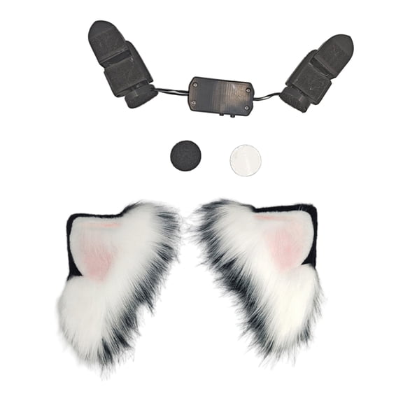 Realistic Animated Cats Ear Headband With Customizable Spacing Electric Moveable Ear Hairhoop For Use