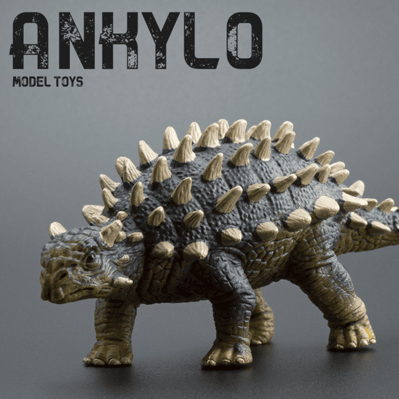 Realistic Ankylosaurus Dinosaur Figure, Detailed Prehistoric Animal Model, Spiked Armor Dino Sculpture for Display, Collection, Educational Showcase & Home Decor