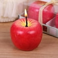 thumbnail image 1 of Realistic Apple-Shaped Wax Candle, Christmas Eve Party Decoration, Medium, 1PC, 1 of 9