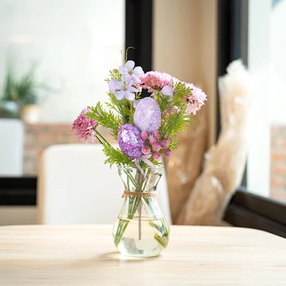 Realistic Artificial Easter Egg Branch Set, Lifelike Berry and Egg Decor for Spring Holiday, Full Beautiful Display for Table, Vase, Home, Festive