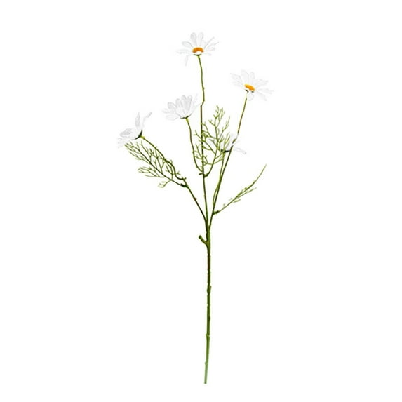 Realistic Artificial Flower Bouquet - Silk Flowers Arrangement for Home Decor, Wedding Centerpieces, Vase Decoration, Lifelike Fake Plants for Living Room White