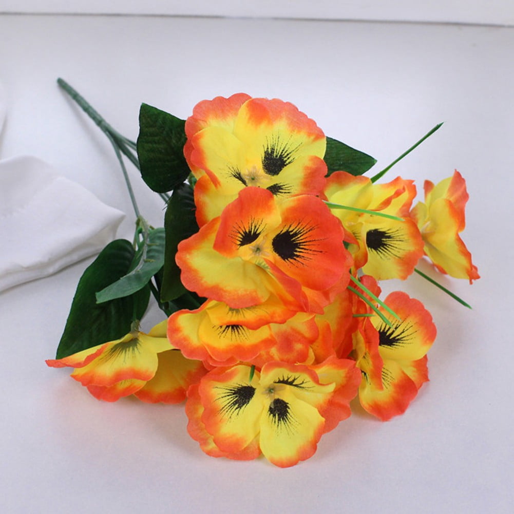 View of Realistic Artificial Flowers Pansy Design for Effortless Home Decor ...