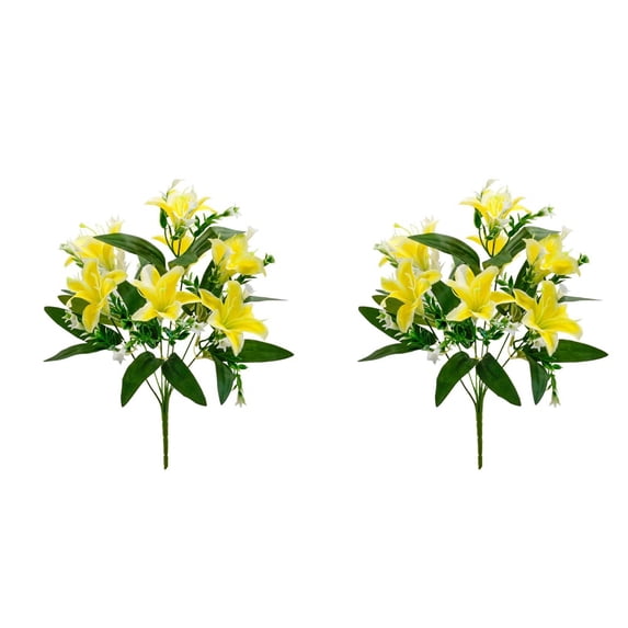 Realistic Artificial Flowers Simulated Lily Bouquet for Wedding and Home