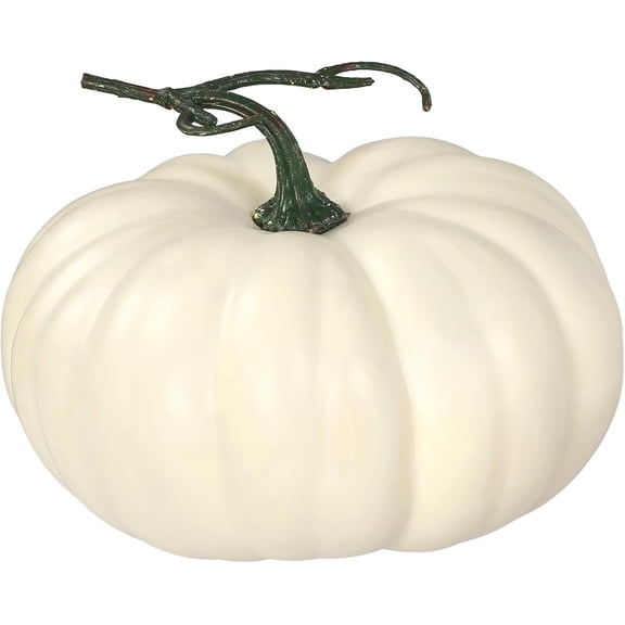 Realistic Artificial Foam Pumpkin, Cream White