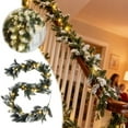 thumbnail image 1 of Realistic Artificial Garland Christmas Decor,Soft Thickness Greenery Pine Cypress Garland for Indoor Outdoor Holiday Displays on Mantle Fireplace Stairs Wall Porch,Home Wedding Floral Arrangement, 1 of 5