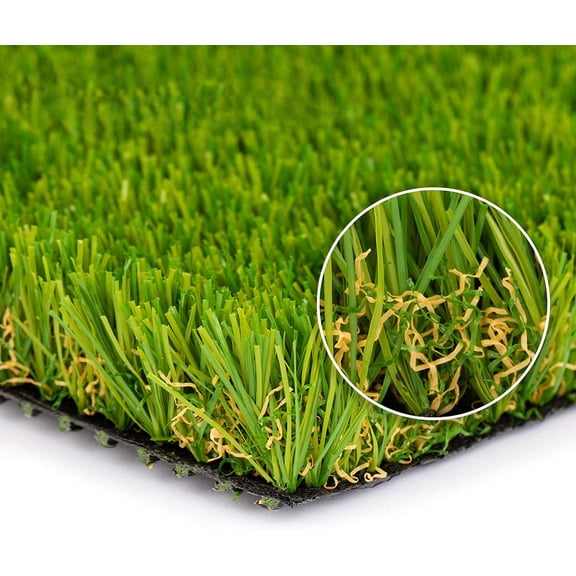 Realistic Artificial Grass Rug, 1'X11' Carpets for Indoor and Outdoor Use, 1.25" Pile Height Soft and Lush Natural Looking Synthetic Mats