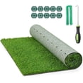 thumbnail image 1 of Realistic Artificial Grass Rug Indoor Outdoor with Drainage Holes, Pet-Friendly Fake Turf Mat for Garden Lawn Balcony Patio Backyard Wedding Christmas Decoration, 3FT x 5FT, 1 of 10