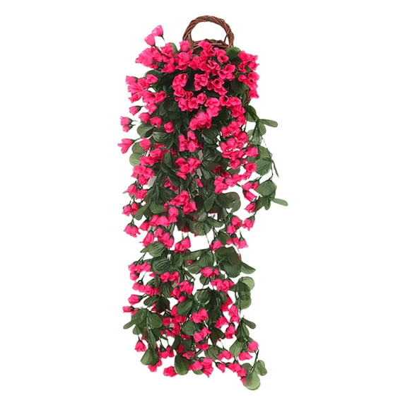 Realistic Artificial Hanging Basket Wall Decor for Home and Office – Maintenance-Free Polyester Fake Plants for Indoor Decorations