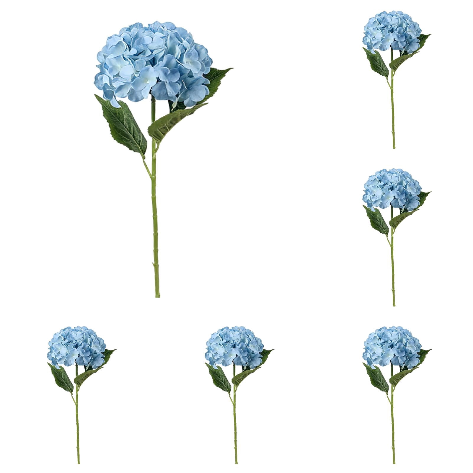 Realistic Artificial Hydrangea Large Flowers, Artificial Dry Flowers for Outdoor Wedding Christmas Office, Family Party Living Room Table Decoration 6 Pcs
