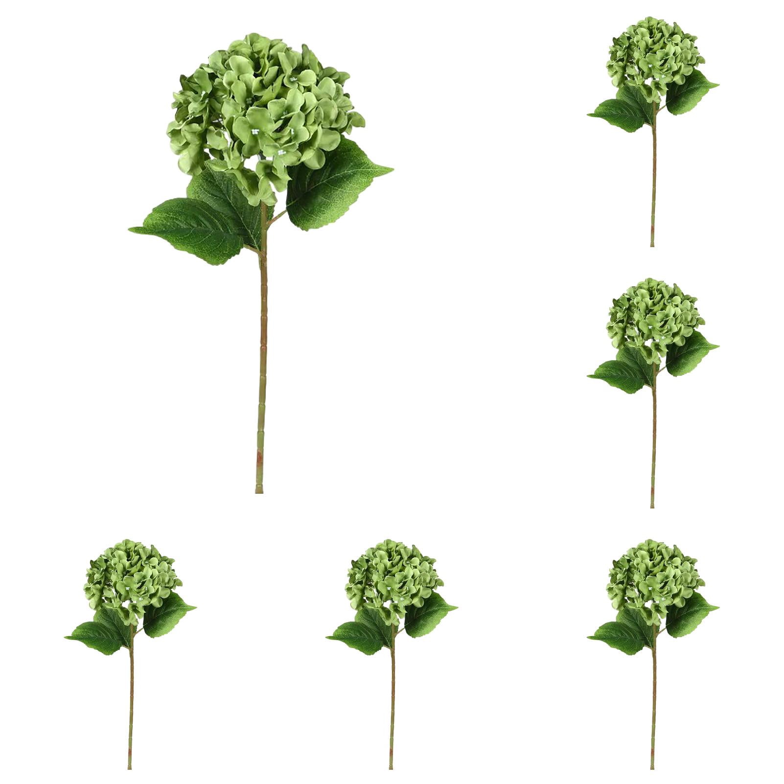 Realistic Artificial Hydrangea Large Flowers, Artificial Dry Flowers for Outdoor Wedding Christmas Office, Family Party Living Room Table Decoration 6 Pcs