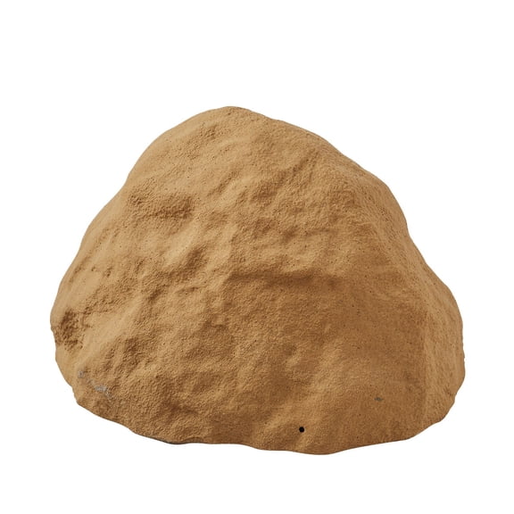 Realistic Artificial Landscape Rock Cover, Weatherproof Fake Rock Well Pump Cover, Garden Boulder, Sand Brown, Medium