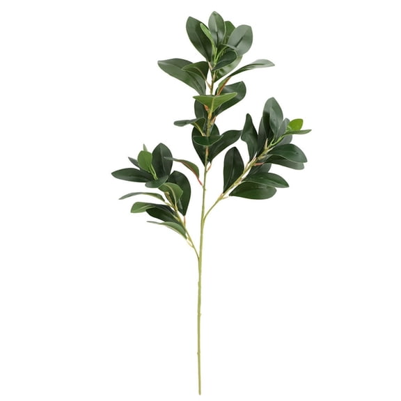 Realistic Artificial Magnolia Branches Southern Magnolia Tree Fork - Real Touch Leaves Home Décor Picks, Eucalyptus Greenery Stems for Vase Indoor Outdoor Wedding Decor